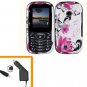 For LG Comos 2 VN251 Car Charger +Cover Hard Case W-Flower 2-in-1