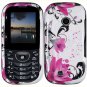For LG Comos 2 VN251 Car Charger +Cover Hard Case W-Flower 2-in-1