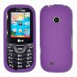 For LG Comos 2 VN251 Car Charger +Cover Hard Case Purple 2-in-1
