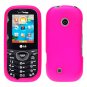For LG Comos 2 VN251 Car Charger +Cover Hard Case H-Pink 2-in-1