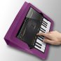 For Apple ipad 2 Cover Leather Case w/ Kick Stand D-Purple