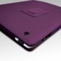 For Apple ipad 2 Cover Leather Case w/ Kick Stand D-Purple