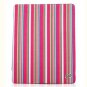 For Apple ipad 2 Cover TPU Case w/ Fold Stand Magenta Stripe