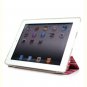 For Apple ipad 2 Cover TPU Case w/ Fold Stand Magenta Stripe