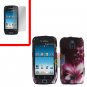 For Samsung Exhibit 4G T759 Cover Hard Case L-Flower +Screen Protector