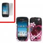 For Samsung Exhibit 4G T759 Cover Hard Case Love +Screen Protector