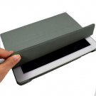 For Apple ipad 2 Cover Leather Case w/ Sleep Mode +Stand #Grey Tri-Pad Coutour