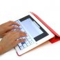 For Apple ipad 2 Cover Case w/ Smart Mode / Fold Stand #Red Tri-Pad Shell