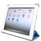 For Apple ipad 2 Cover Case w/ Smart Mode / Fold Stand #Baby-Blue Tri-Pad Shell