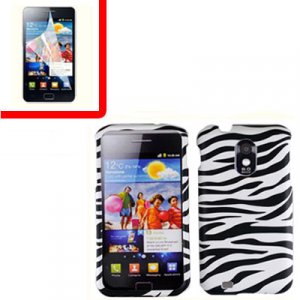 For Samsung Galaxy S II Epic 4G Touch D710 Cover Hard Case Zebra +Screen 2 in1