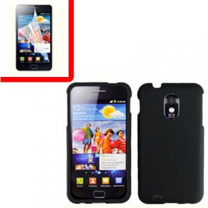 For Samsung Galaxy S II Epic 4G Touch D710 Cover Hard Case Black +Screen 2 in1