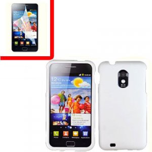 For Samsung Galaxy S II Epic 4G Touch D710 Cover Hard Case White +Screen 2 in1