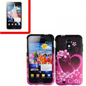 For Samsung Galaxy S II Epic 4G Touch D710 Cover Hard Case Love +Screen 2 in1
