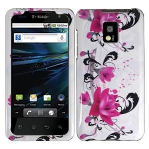 For LG T-Mobile G2x Cover Hard Case W-Flower