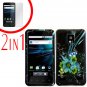 For LG T-Mobile G2x Cover Hard Case M-Flower +Screen 2-in-1