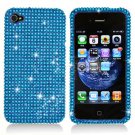 For Apple iphone 4S / 4 Cover Hard Case Crystal Bling Blue