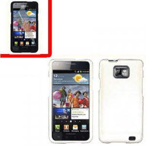 For AT&T Samsung Galaxy S II SGH-i777 Cover Hard Case White +Screen 2 in1