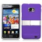 For AT&T Samsung Galaxy S II GT-9100 Cover Hard Phone Case Chrome/ Purple w Stand