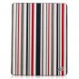 For Apple ipad 2 Cover TPU Case w/ Fold Stand Red Stripe