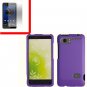 For HTC Vivid / Raider LTE 4G Cover Hard Phone Case Purple + Screen 2-in-1