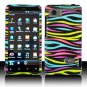 For HTC Raider LTE 4G / Vivid Car Charger + Cover Hard Case Rainbow