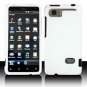 For HTC Raider LTE 4G / Vivid Car Charger + Cover Hard Case White