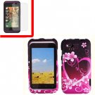 For HTC Rhyme Cover Hard Phone Case Love + Screen 2-in-1