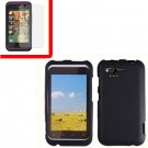For HTC Rhyme Cover Hard Phone Case Black + Screen 2-in-1
