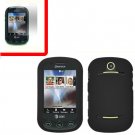 For Pantech Pursuit II Cover Hard Case Black +Screen 2-in-1