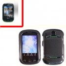 For Pantech Pursuit II Cover Hard Case Carbon Fiber +Screen 2-in-1