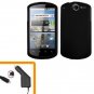 For Huawei Impulse U8800 / Ideos X5 Car Charger +Hard Case Black 2-in-1