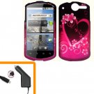 For Huawei Impulse U8800 / Ideos X5 Car Charger +Hard Case Love 2-in-1