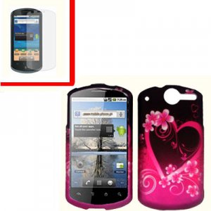 For Huawei Impulse U8800 / Ideos X5 Cover Hard Phone Case Love + Screen 2-in-1