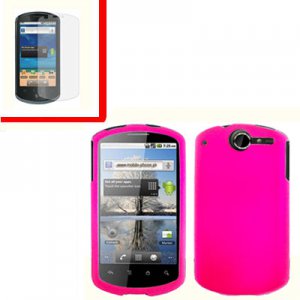 For Huawei Impulse U8800 / Ideos X5 Cover Hard Phone Case H-Pink + Screen 2-in-1