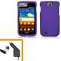 For Samsung Galaxy W i8150 Car Charger +Hard Cover Case Purple