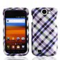 For Samsung Galaxy W i8150 Cover Hard Case Purple Plaid