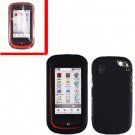 For Pantech Hotshot Cover Hard Case Rubberized Black +Screen 2-in-1