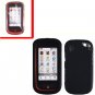 For Pantech Hotshot Cover Hard Case Rubberized Black +Screen 2-in-1