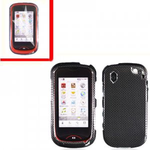 For Pantech Hotshot Cover Hard Case Carbon Fiber +Screen 2-in-1