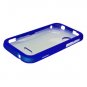 FOR HTC Rezound 4G Cover Hard Phone Case Rubberized Blue