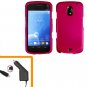 For Samsung Galaxy Nexus Car Charger +Hard Cover Case R-Pink