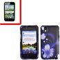 For LG Marquee LS855/ Optimus Black Cover Hard Case B-Flower +Screen