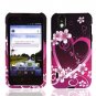 For LG Marquee LS855/ Optimus Black Cover Hard Case Love +Screen