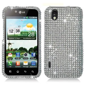 For LG Marquee LS855/ Optimus Black P970 Cover Hard Case Crystal Bling Clear