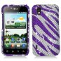 For LG Marquee LS855/ Optimus Black P970 Cover Hard Case Crystal Bling purple Zebra