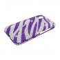 For LG Marquee LS855/ Optimus Black P970 Cover Hard Case Crystal Bling purple Zebra