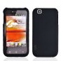 For LG MyTouch 4G / Optimus Sol Cover Hard Case Rubberized Black +Screen
