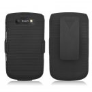 For Blackberry Torch 9810 9800 Cover Black Holster Belt Clp +Stand 3in1