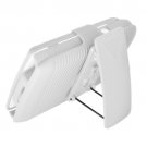 For Blackberry Torch 9810 9800 Cover White Holster Belt Clp +Stand 3in1