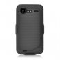 For HTC Incredible S 4G Cover Black Holster Belt Clp +Stand 3in1